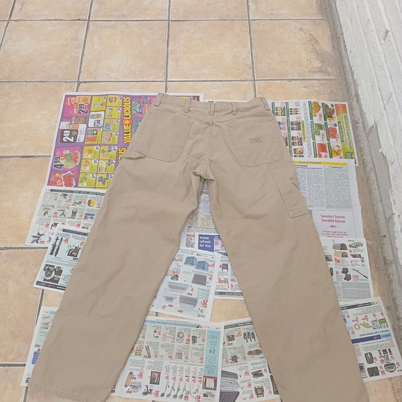 Men's Wrangler Carpenter Work Jeans 34×32 Light Brown - Picture 3 of 9
